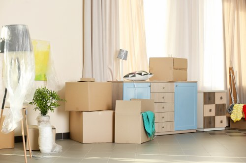 Removal van ready for a residential move in North Sheen
