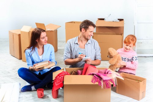 Packing materials and organised moving boxes for a local relocation