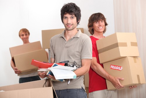 Packed moving van for a North Sheen flat relocation