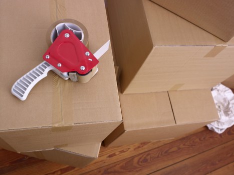 Residential moving day in North Sheen with furniture protection