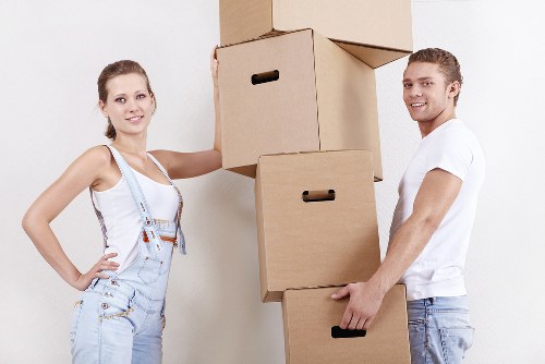 Careful loading of household items for same day removals in North Sheen