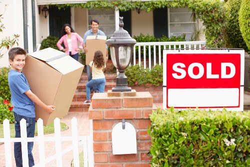 Local moving truck used for flat and house relocations in North Sheen